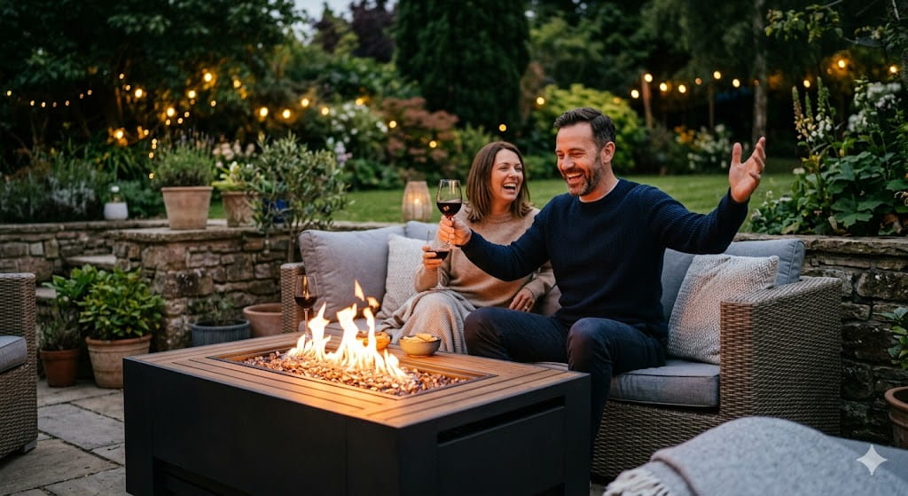 Feuertisch Outdoor Lounge für mehr Wohngefühl im Garten 1