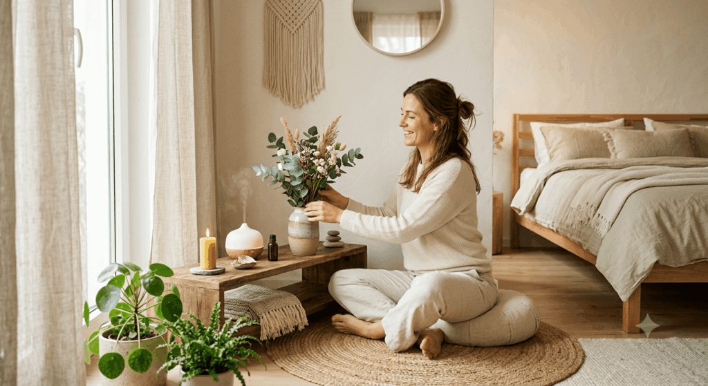 Meditationsecke im Schlafzimmer einrichten 2026 Ideen für mehr Ruhe, Entspannung und Achtsamkeit